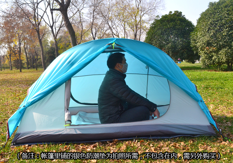 Cheap Goat Tents Ultralight Single Person 2 Door 20D Nylon Silicon Coated Waterproof Windproof Double Layer Two Doors Camping Tent Barraca Tienda   